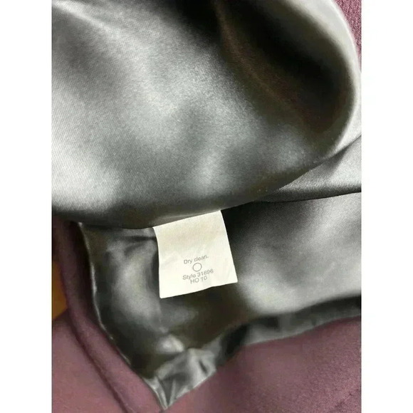 J.Crew Classic Lady Day Coat Italian‎ Double Cloth Wool Eggplant Women’s Size 6 - Picture 6 of 6